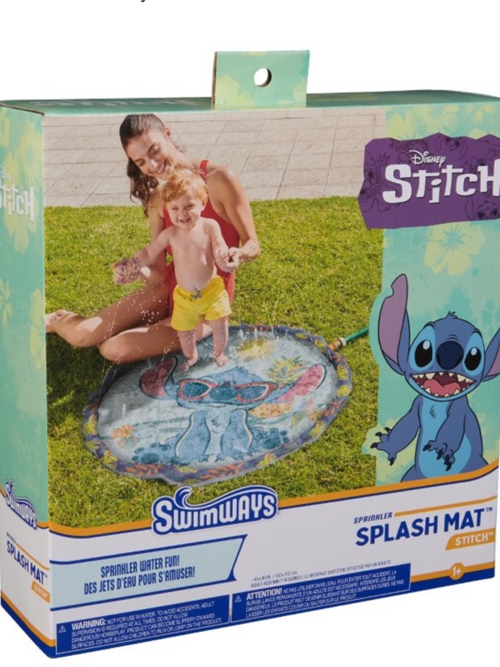 New Disney Stitch splash pad sprinkler toddler kids